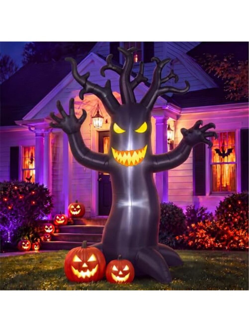 12 ft Tall Halloween Inflatable Haunted Tree Decorations Outdoor
